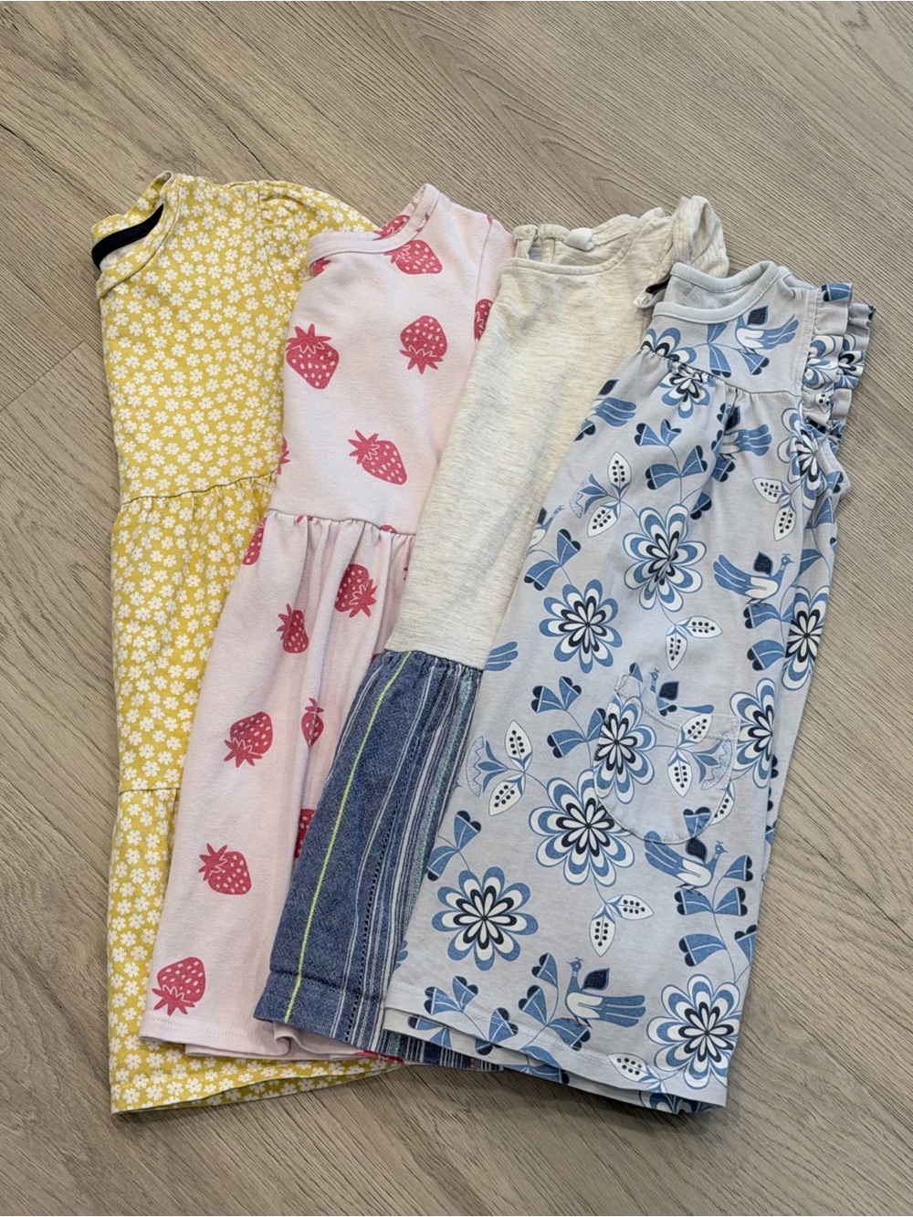 Lot of 4 Girls Casual Knit Dresses - Gap/Tea Collection/Cat & Jack